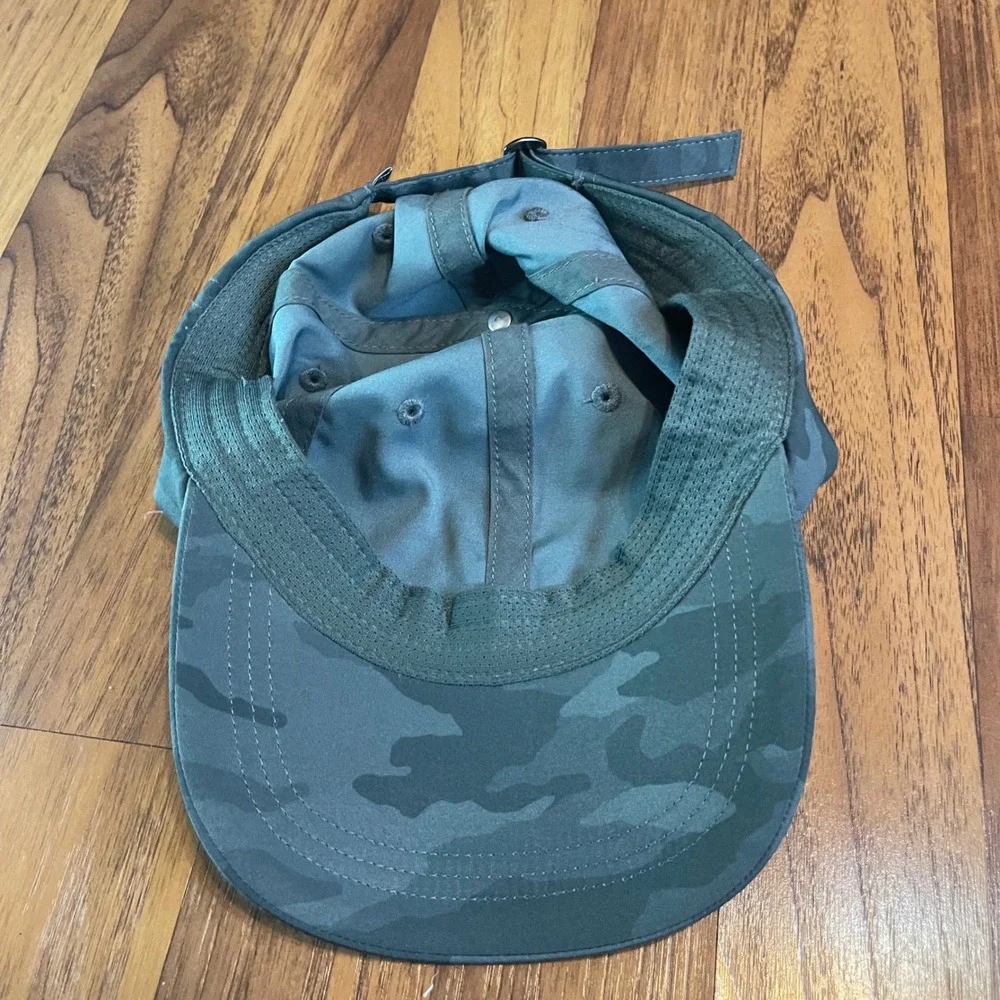 Athletic Camo Baseball Cap Mens One Size Green Camouflage Adjustable Sport Hat